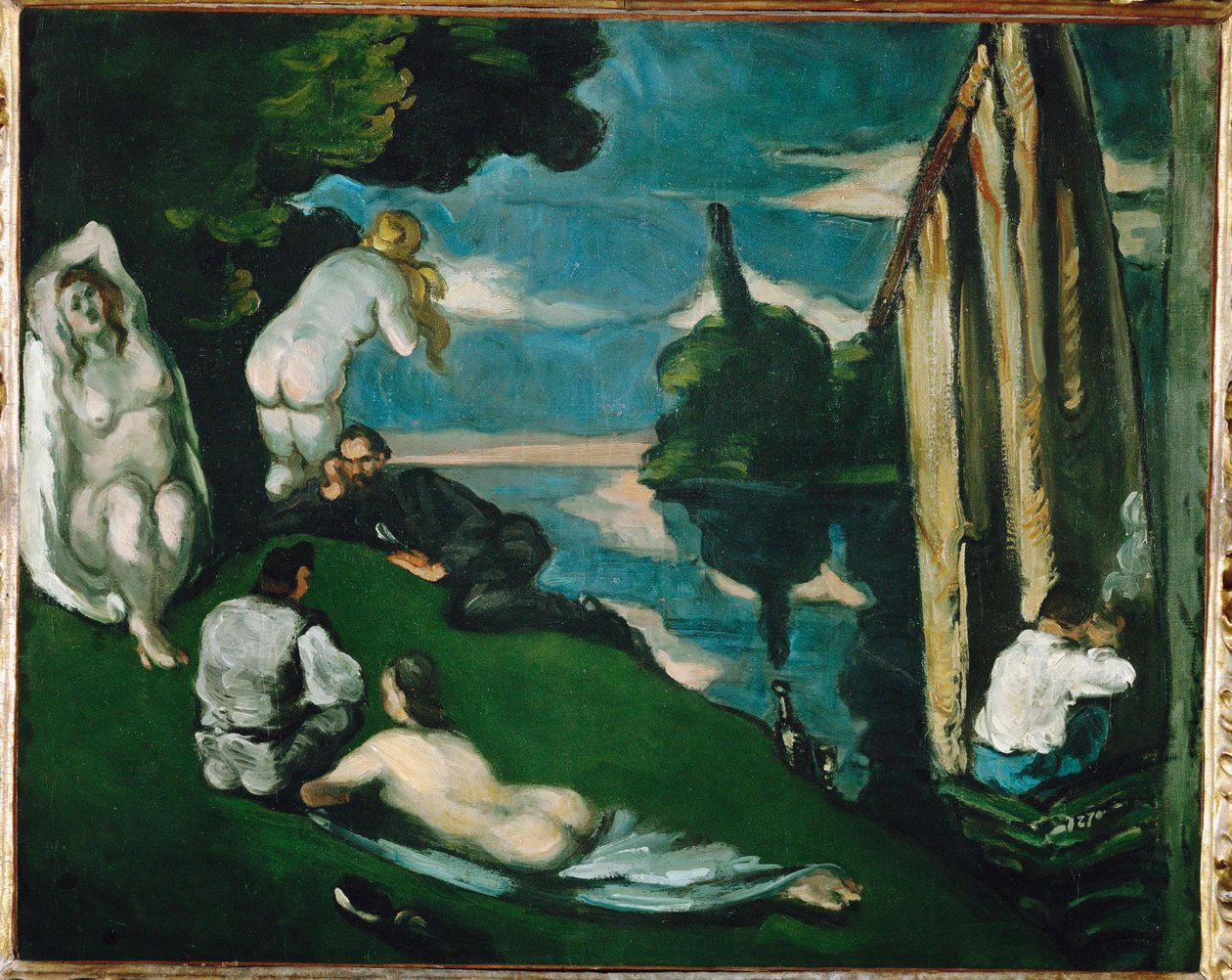 Pastorale (olio su tela) da Paul Cezanne