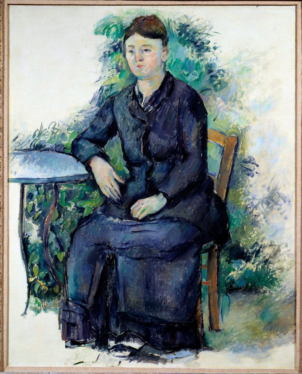 Ritratto di Madame Cezanne in un giardino da Paul Cézanne