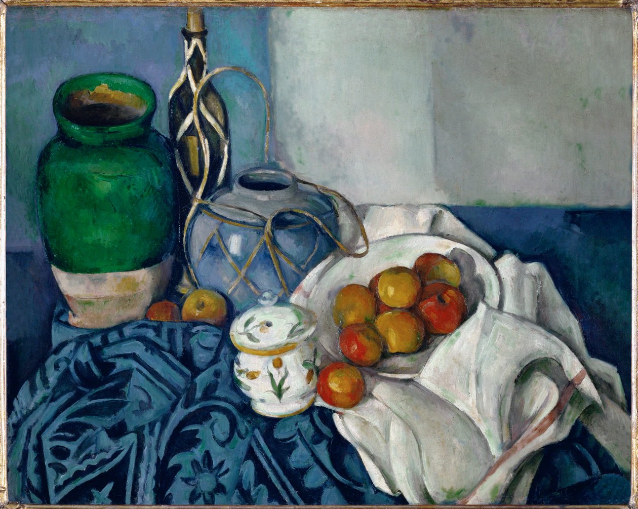 Natura morta con mele (olio su tela) da Paul Cezanne
