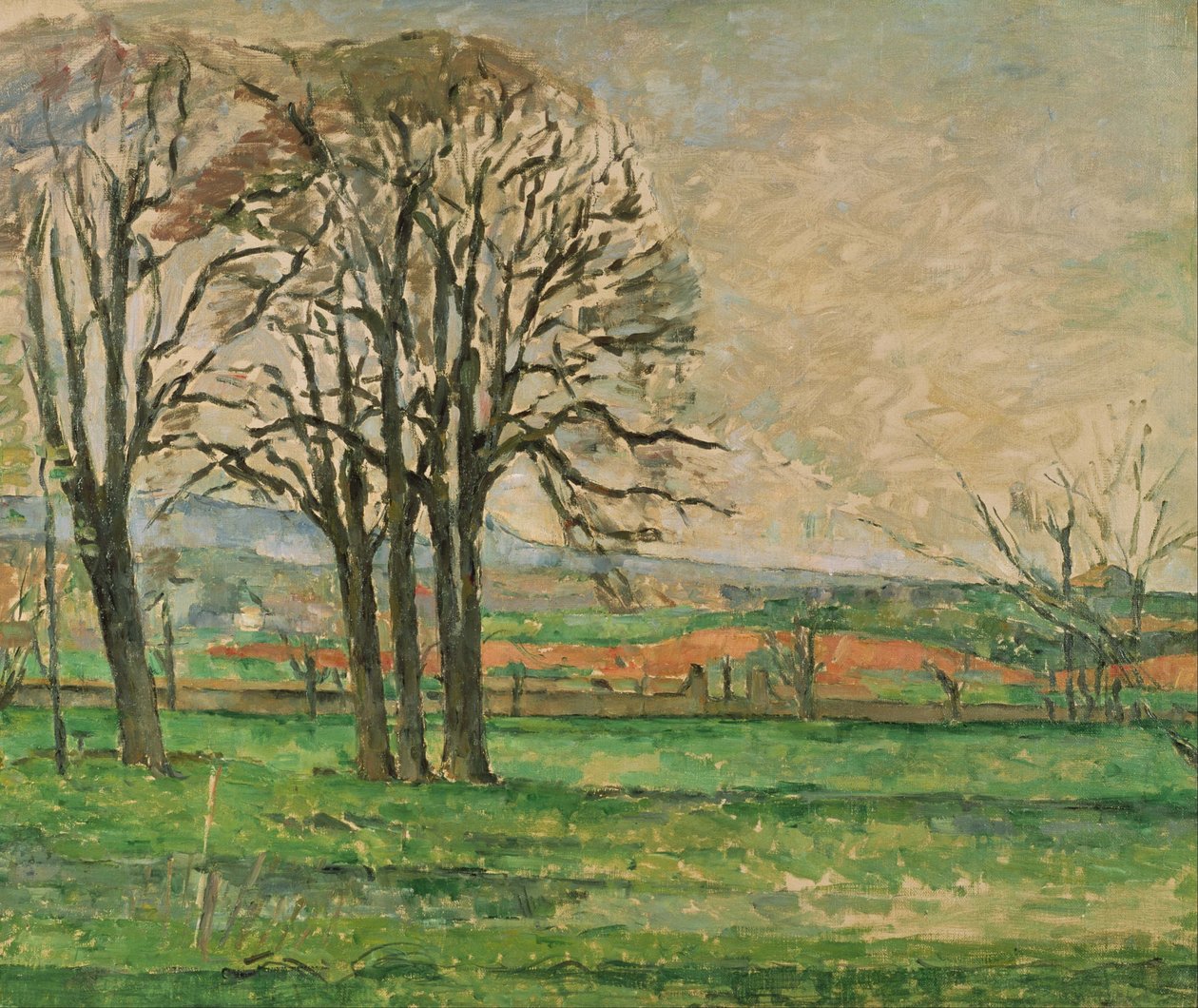 Gli alberi spogli a Jas de Bouffan  da Paul Cézanne