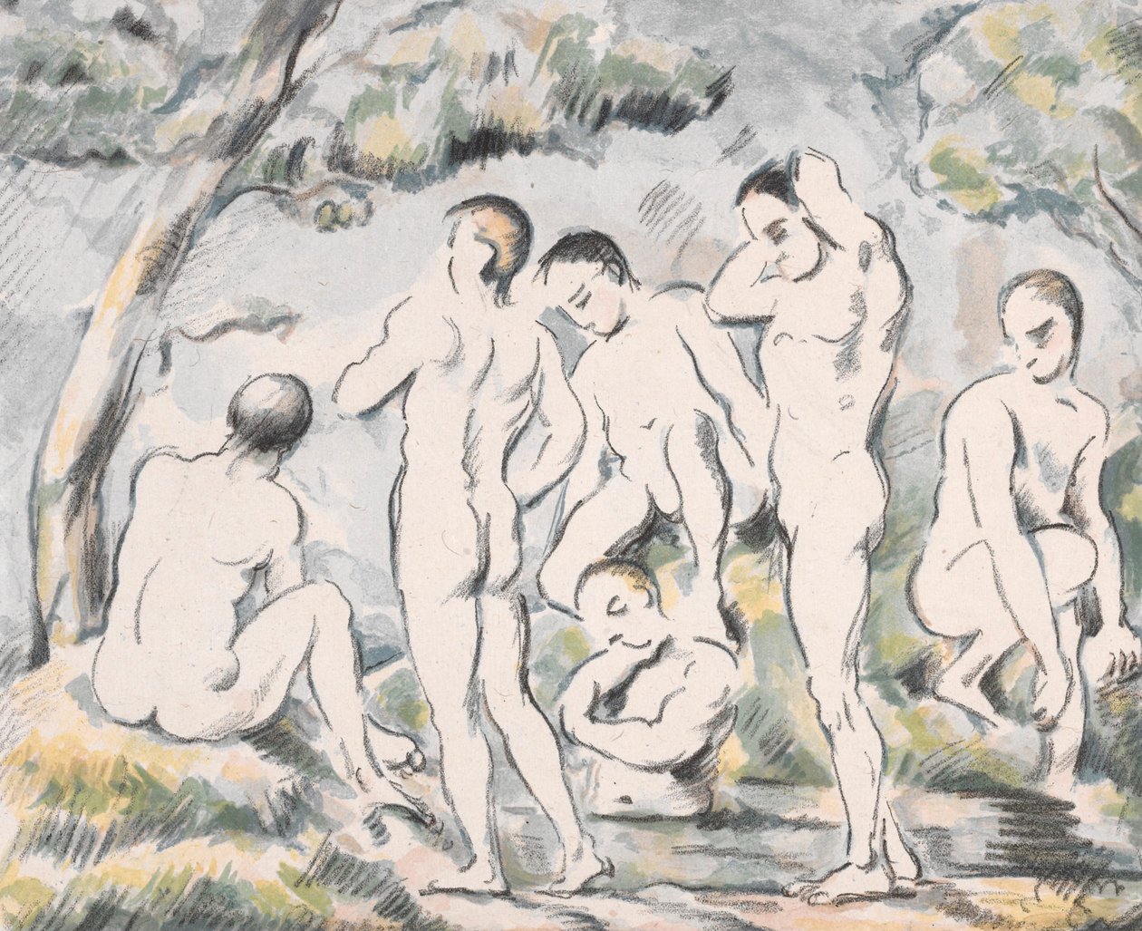 I bagnanti (tavola piccola) da Paul Cézanne