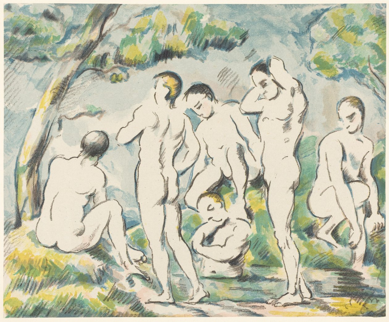 I bagnanti (tavola piccola) da Paul Cézanne
