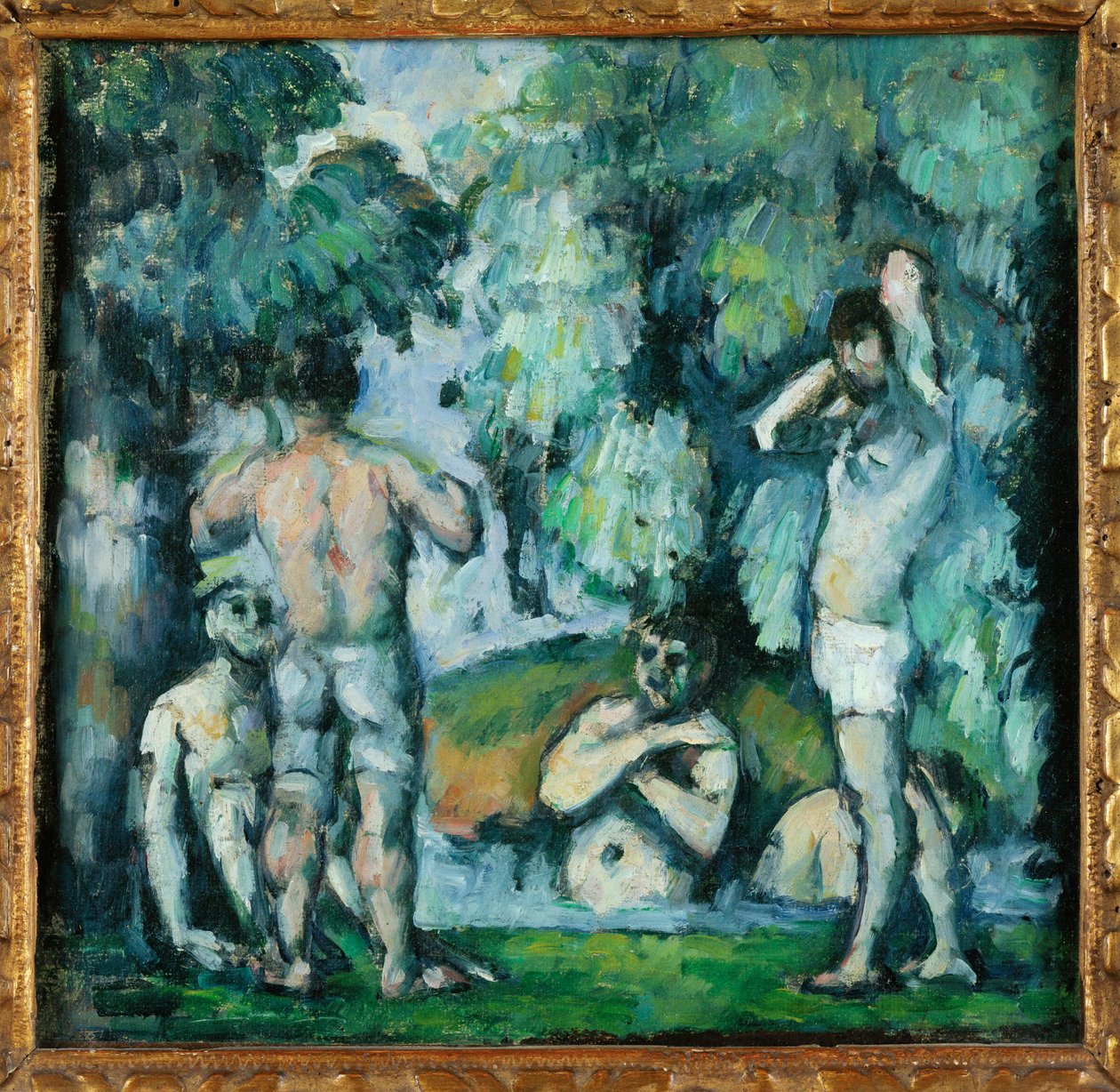 Le cinque bagnanti (olio su tela) da Paul Cezanne