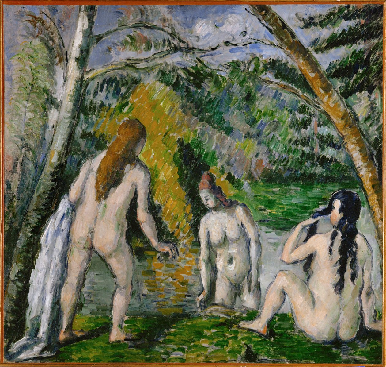 Tre bagnanti (dipinto su tela) da Paul Cezanne