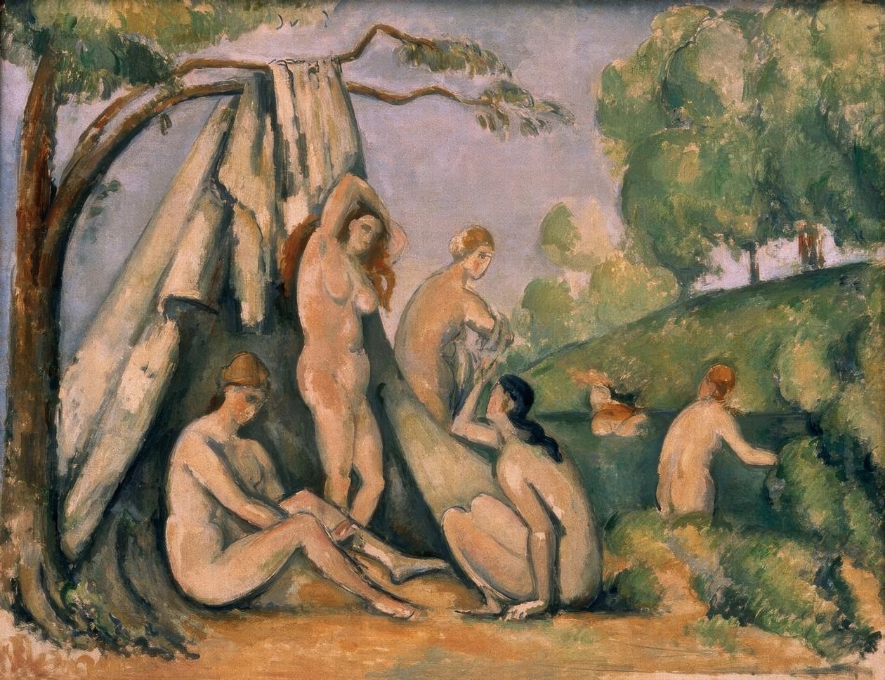Bagnanti davanti alla tenda da Paul Cézanne