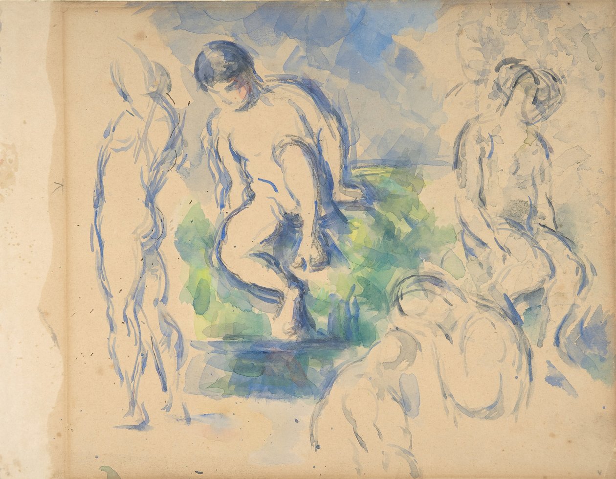 Bagnanti (recto), Natura morta (verso) da Paul Cézanne