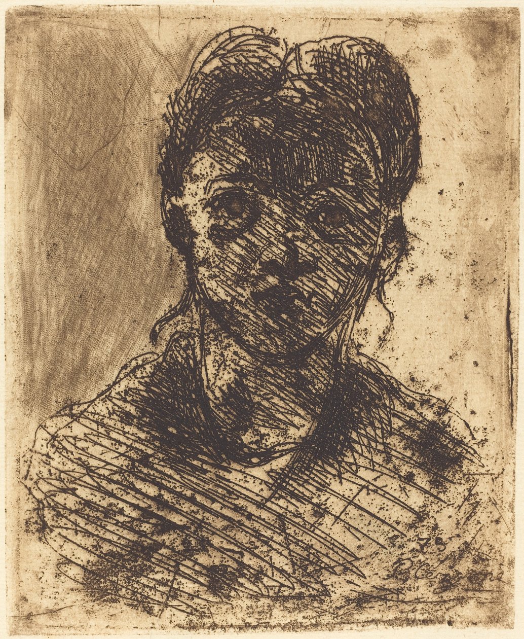 Busto di una Ragazza da Paul Cézanne