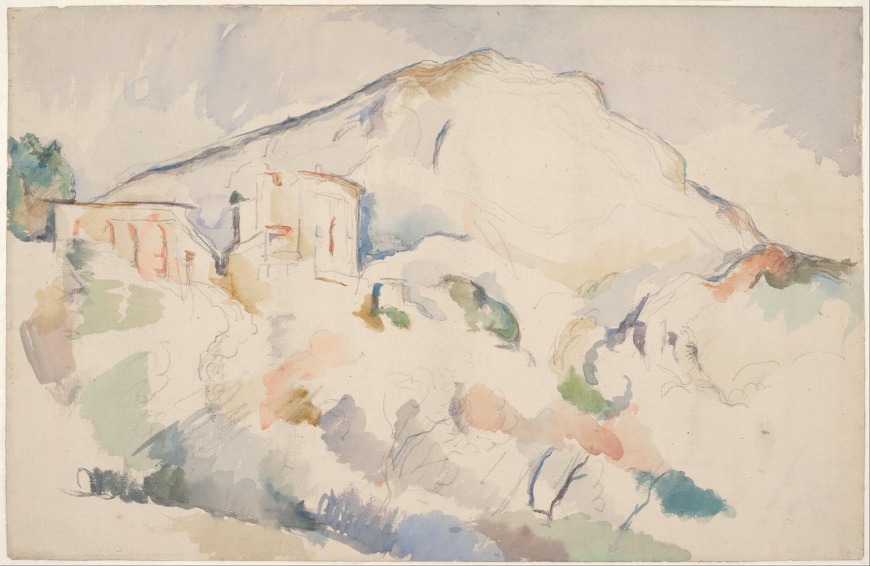 Château Noir e Mont Sainte-Victoire, ca 1890-1895 da Paul Cézanne