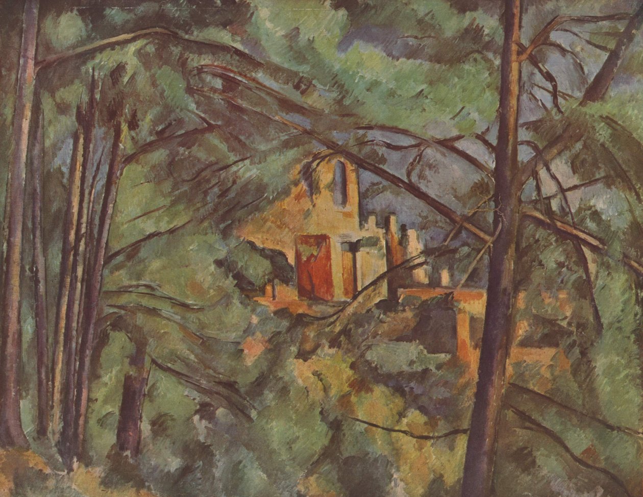 Château Noir dietro gli alberi da Paul Cézanne