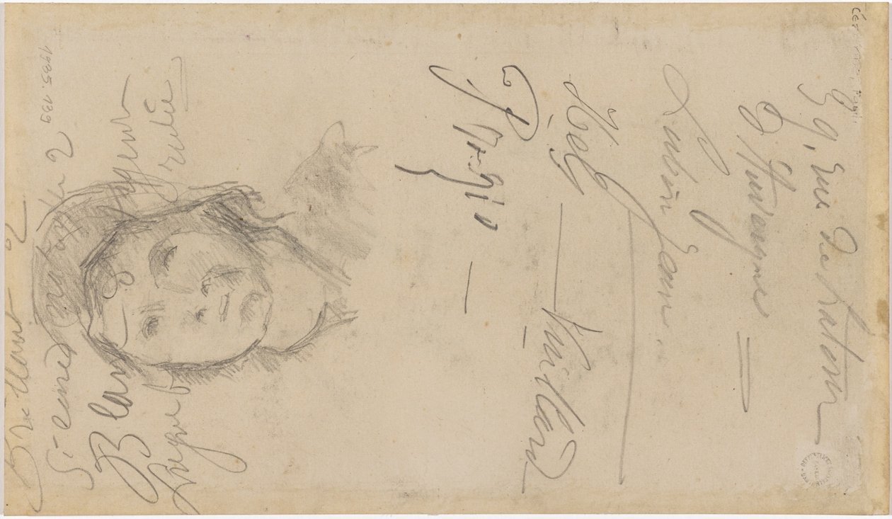 Cézanne - FWN 3005-52b, Dopo Louis Le Nain, Donna con cappellino, 1884-87 da Paul Cézanne