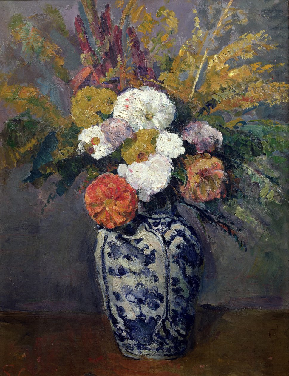 Dalie, c.1873 da Paul Cézanne