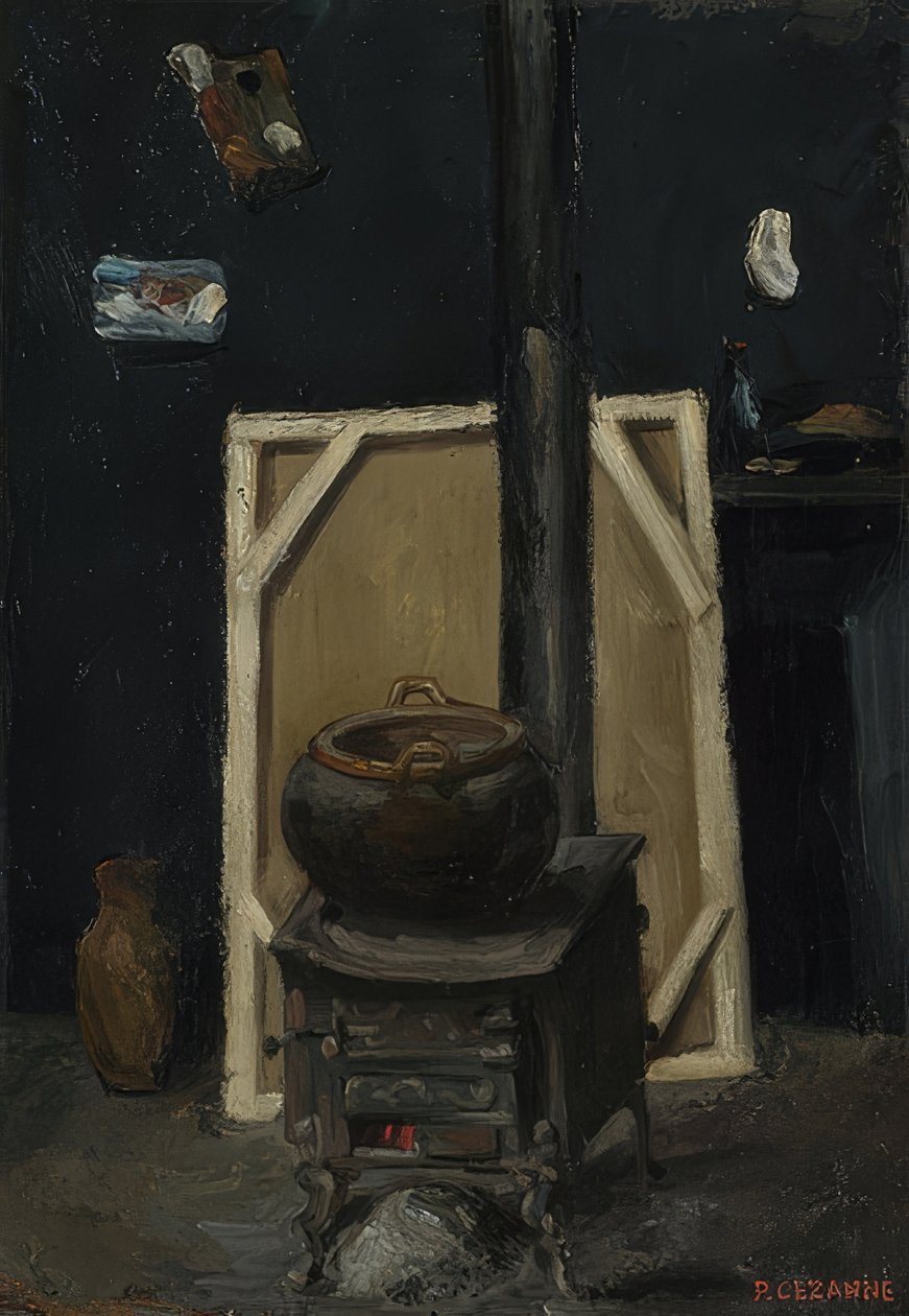 La stufa nello studio. Circa 1865 da Paul Cézanne