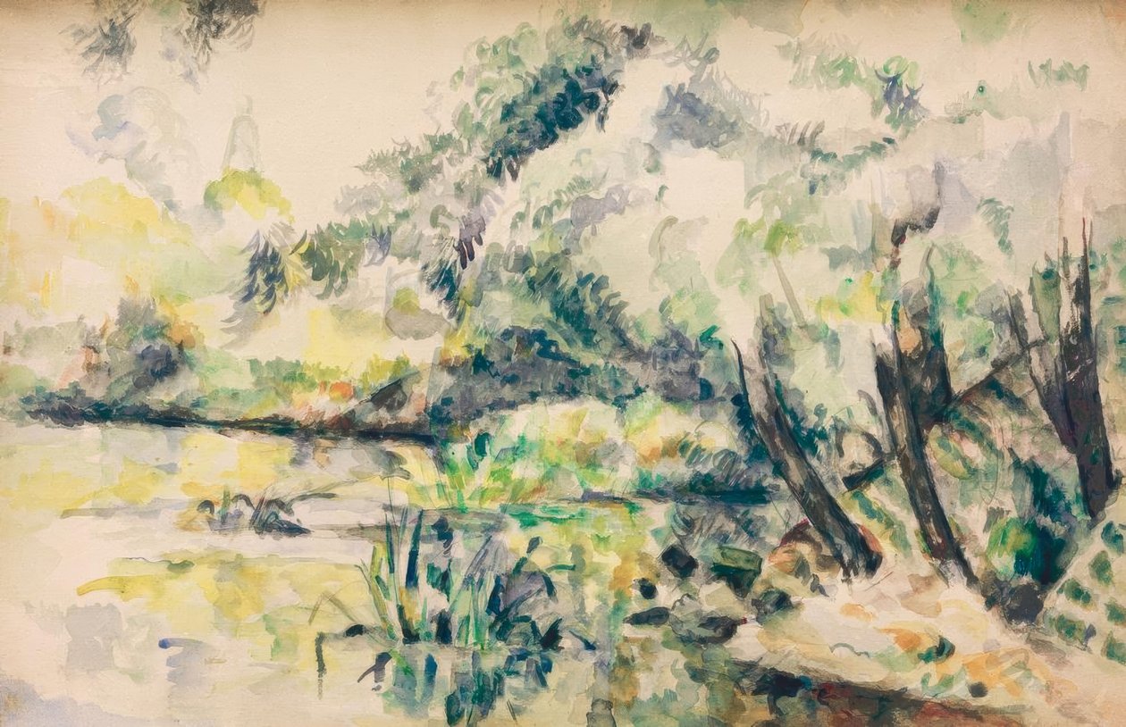 Acqua stagnante (vicino a Melun?) da Paul Cézanne