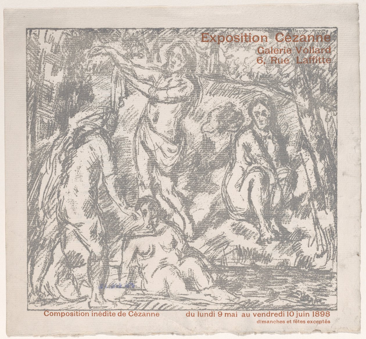 Copertina del catalogo della mostra per una mostra di Cézanne alla Galerie Vollard 9 maggio-10 giugno, 1898 da Paul Cézanne