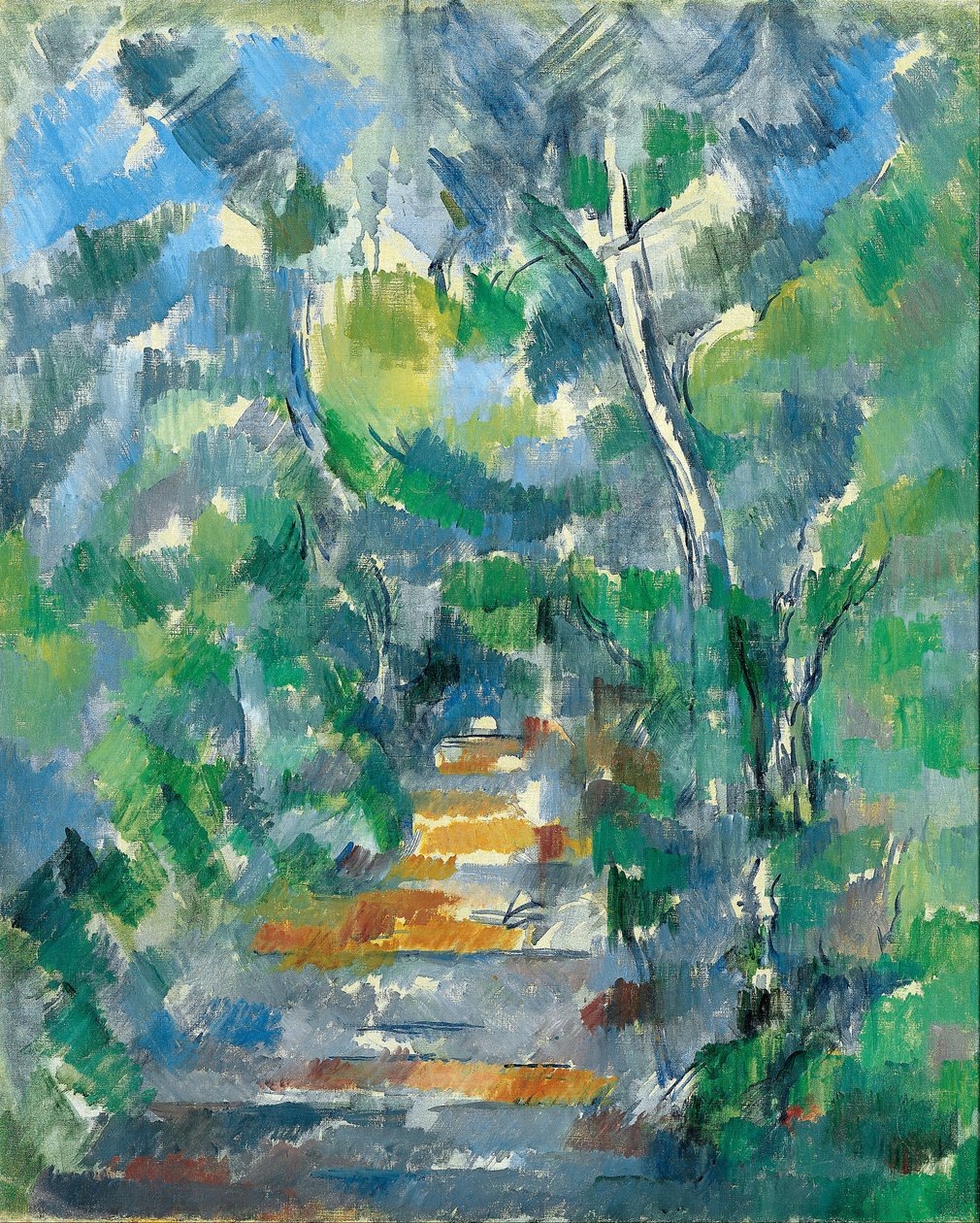 Scena forestale (Sentiero da Mas Jolie a Château noir) da Paul Cézanne