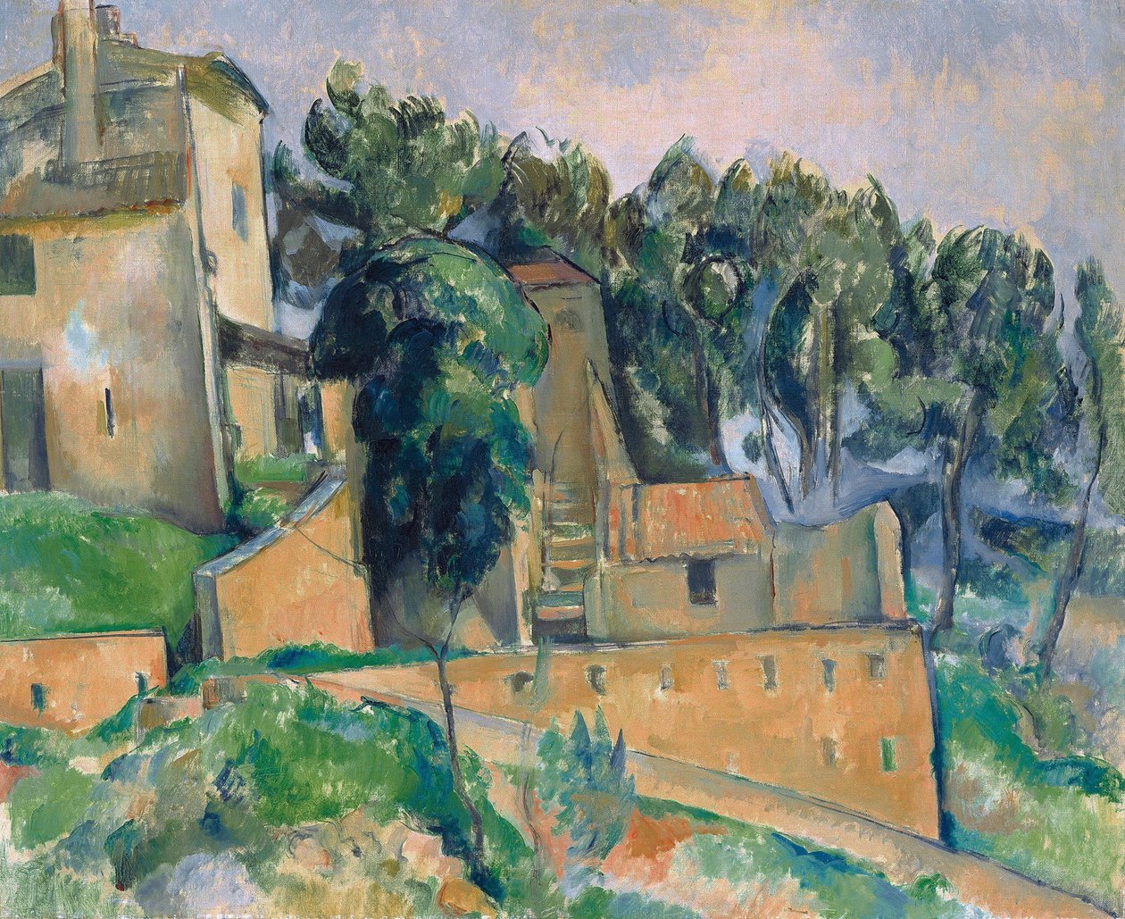 Francese: La Maison de Bellevue Casa a Bellevue da Paul Cézanne