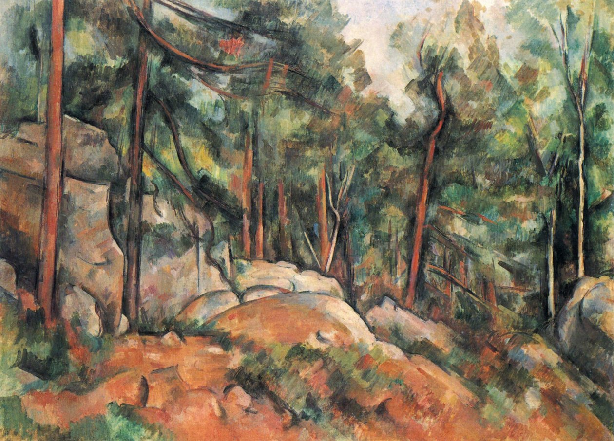 Interno della foresta da Paul Cézanne