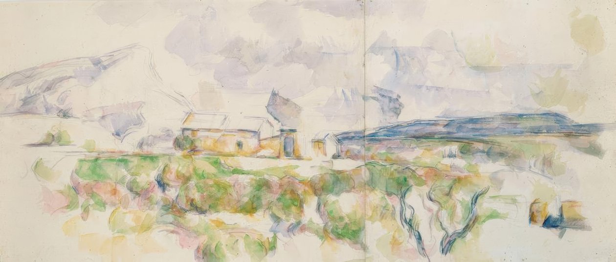 La Montagna Sainte-Victoire vista dai Lauves da Paul Cézanne