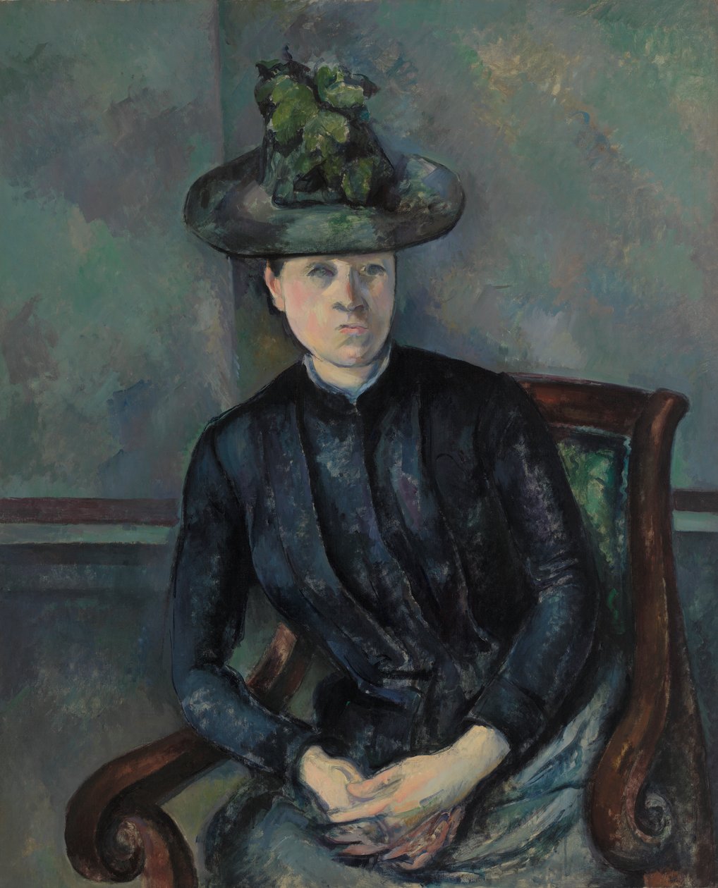 Madame Cézanne con Cappello Verde da Paul Cézanne