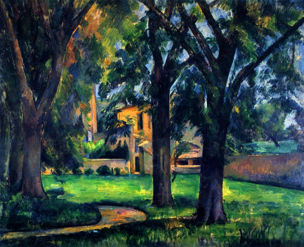 Castagni e fattoria Jas de Bouffan da Paul Cézanne