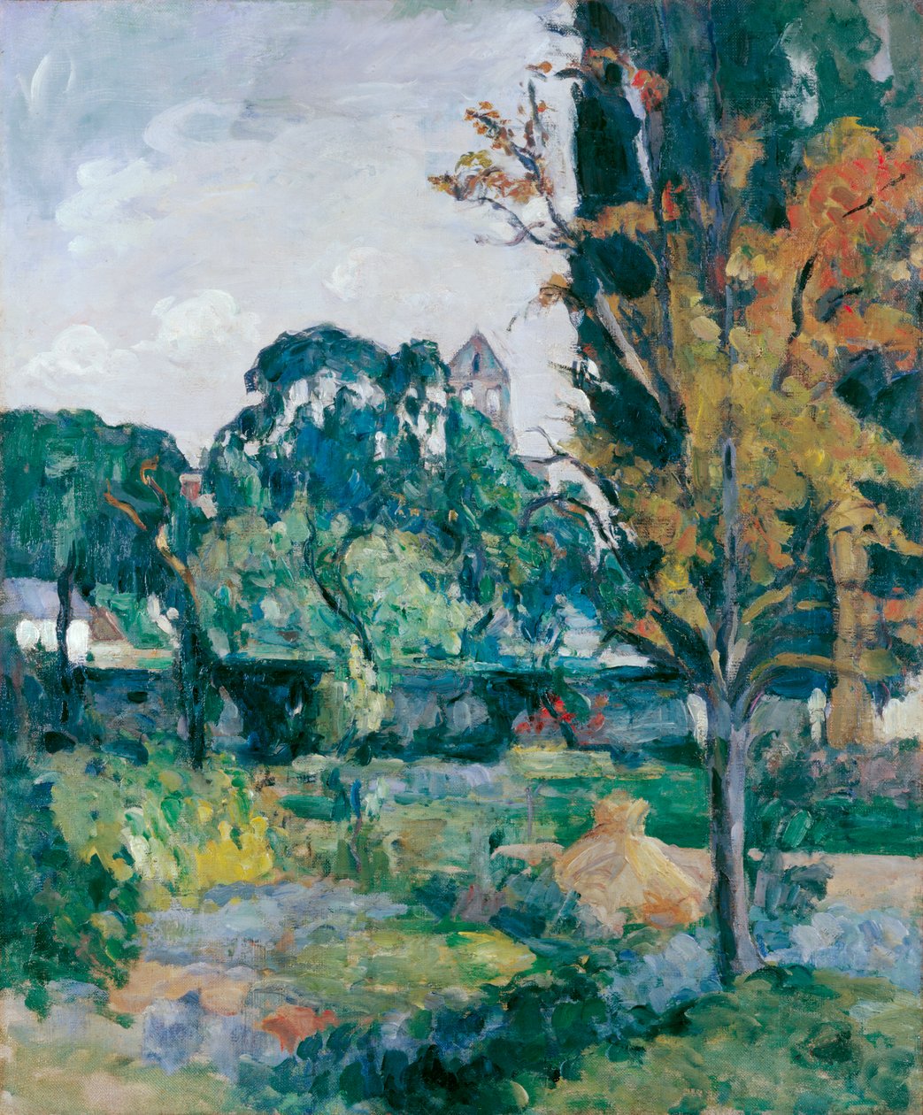 Paesaggio con campanile da Paul Cézanne