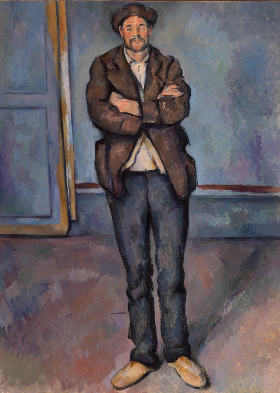 Contadino in piedi con le braccia incrociate da Paul Cézanne