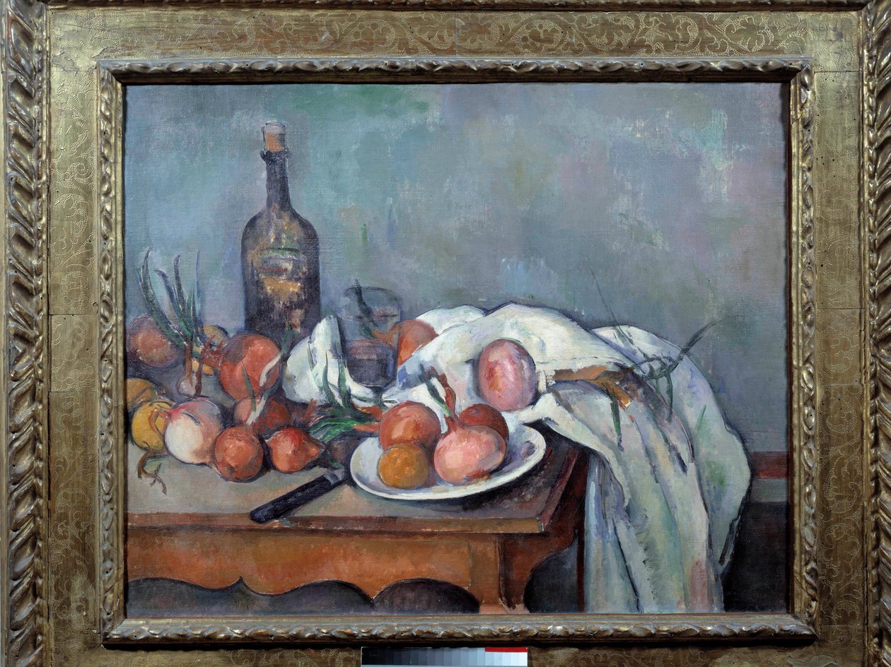 Natura morta con cipolle da Paul Cézanne