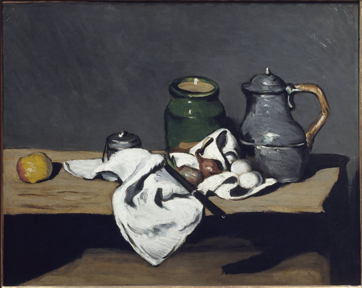 Natura morta con bollitore da Paul Cézanne