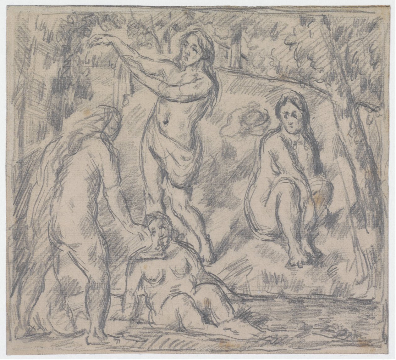 Studio di quattro donne che fanno il bagno da Paul Cézanne