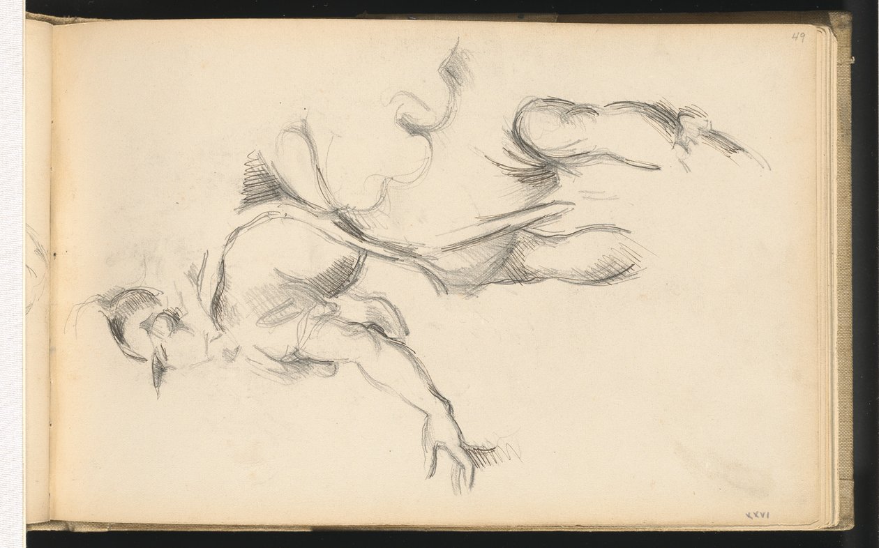 Studio della figura allegorica della Francia in "Lo scambio delle due principesse" di Rubens da Paul Cézanne