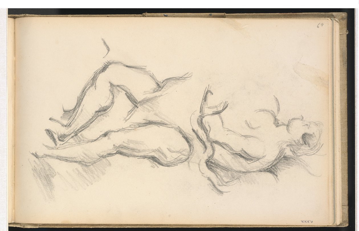 Studio della figura allegorica del Genio della Salute da "La nascita di Luigi XIII a Fontainebleau" di Rubens da Paul Cézanne