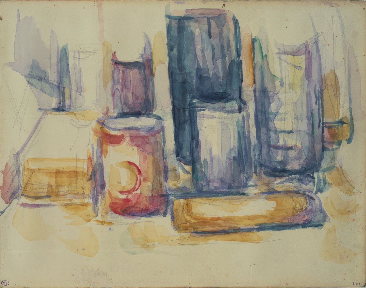 Tavolo da cucina: pentole e bottiglie da Paul Cézanne