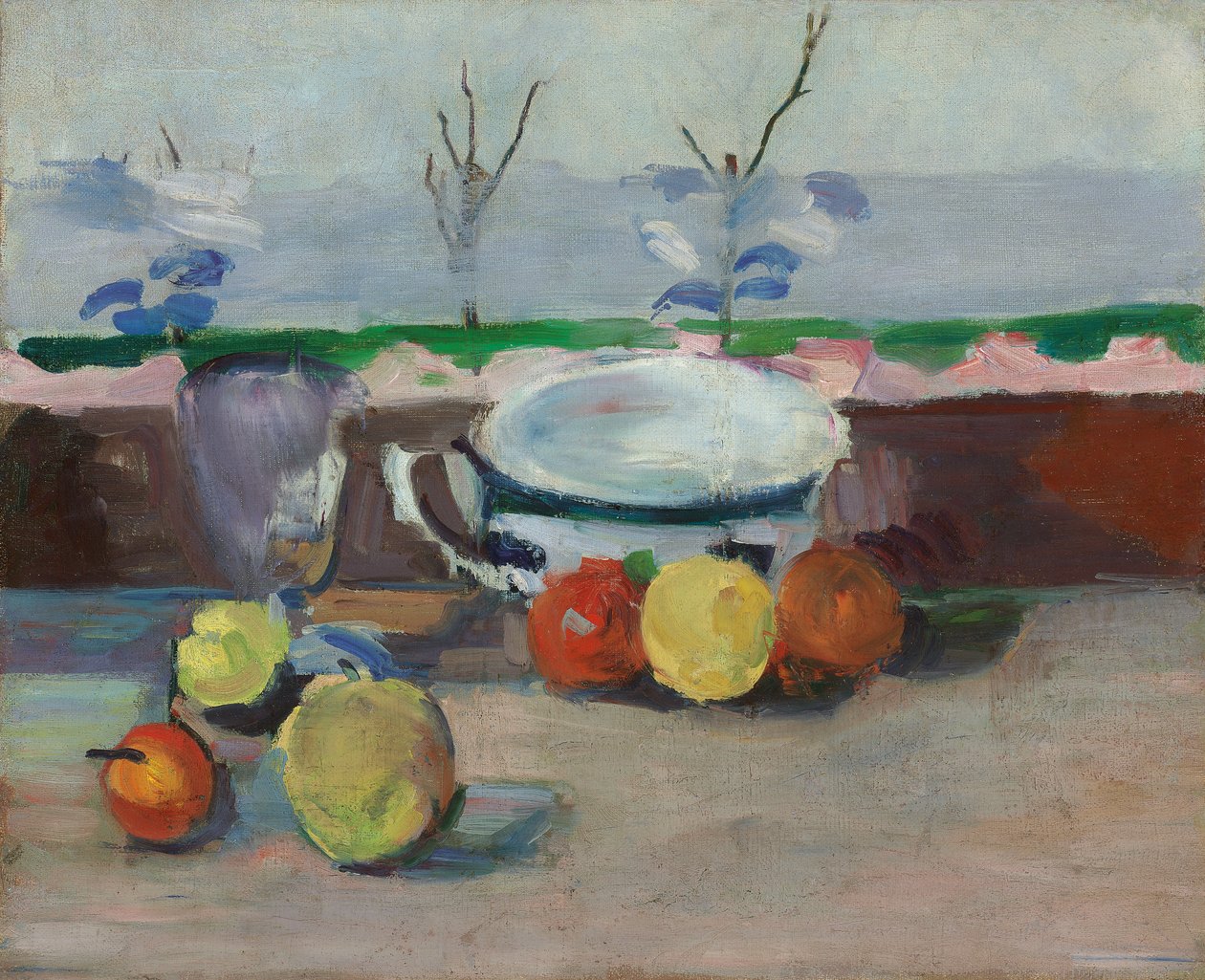 Tazza, bicchiere e frutta, III, c.1877 da Paul Cézanne