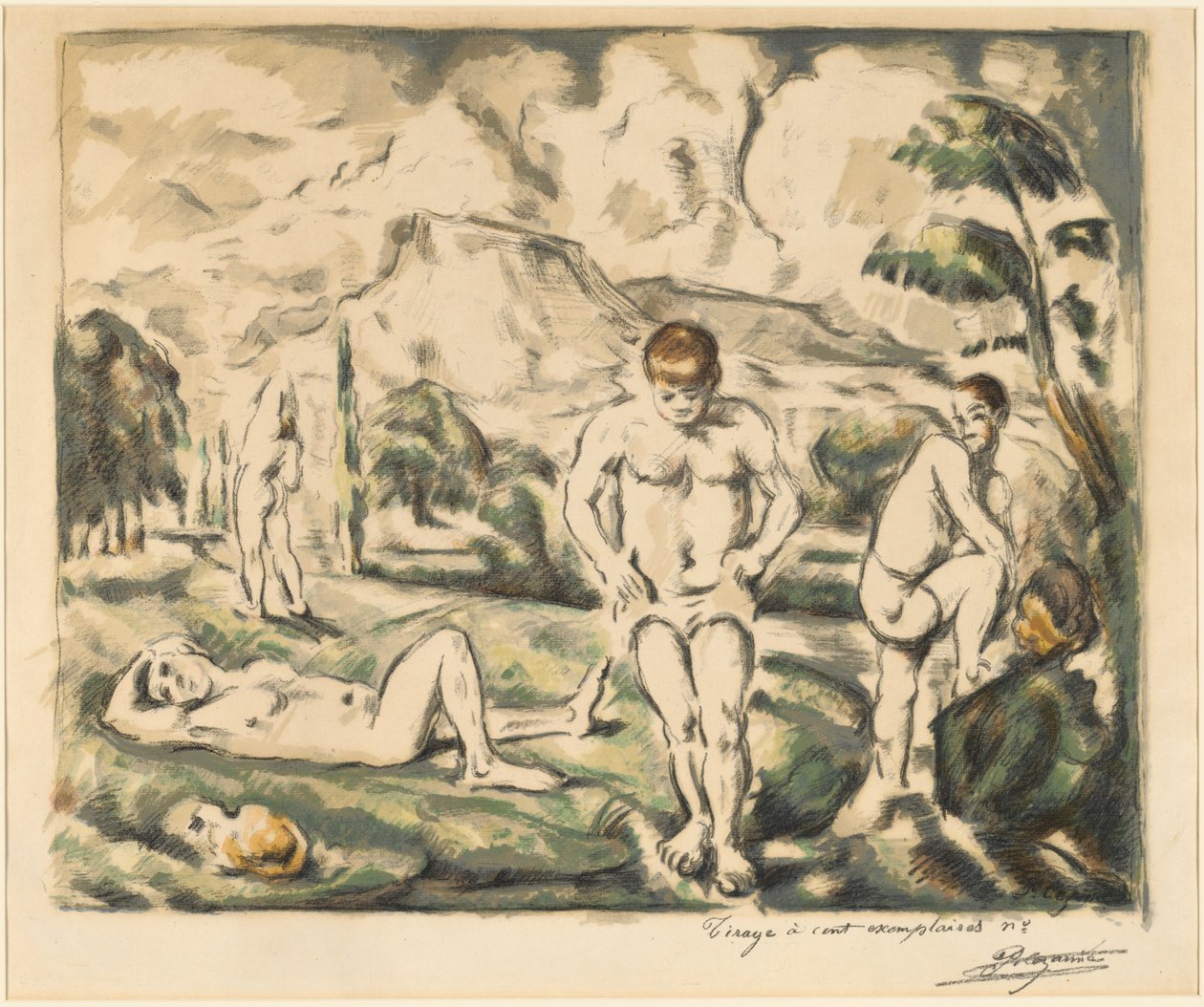 I bagnanti (grande lastra) da Paul Cézanne