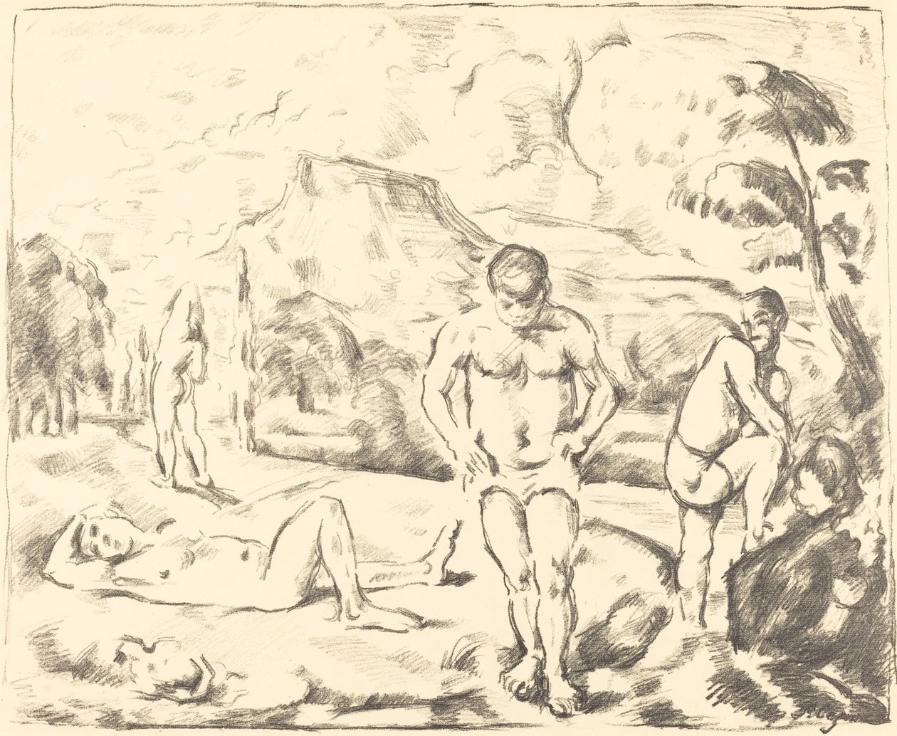 I bagnanti (Grande lastra) da Paul Cézanne