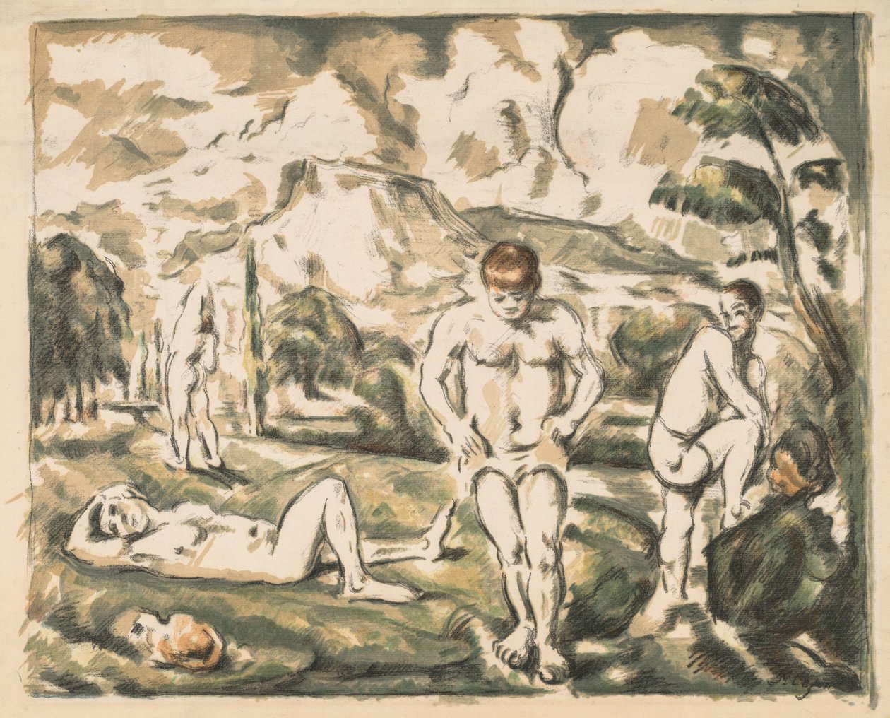 I bagnanti (grande tavola) da Paul Cézanne