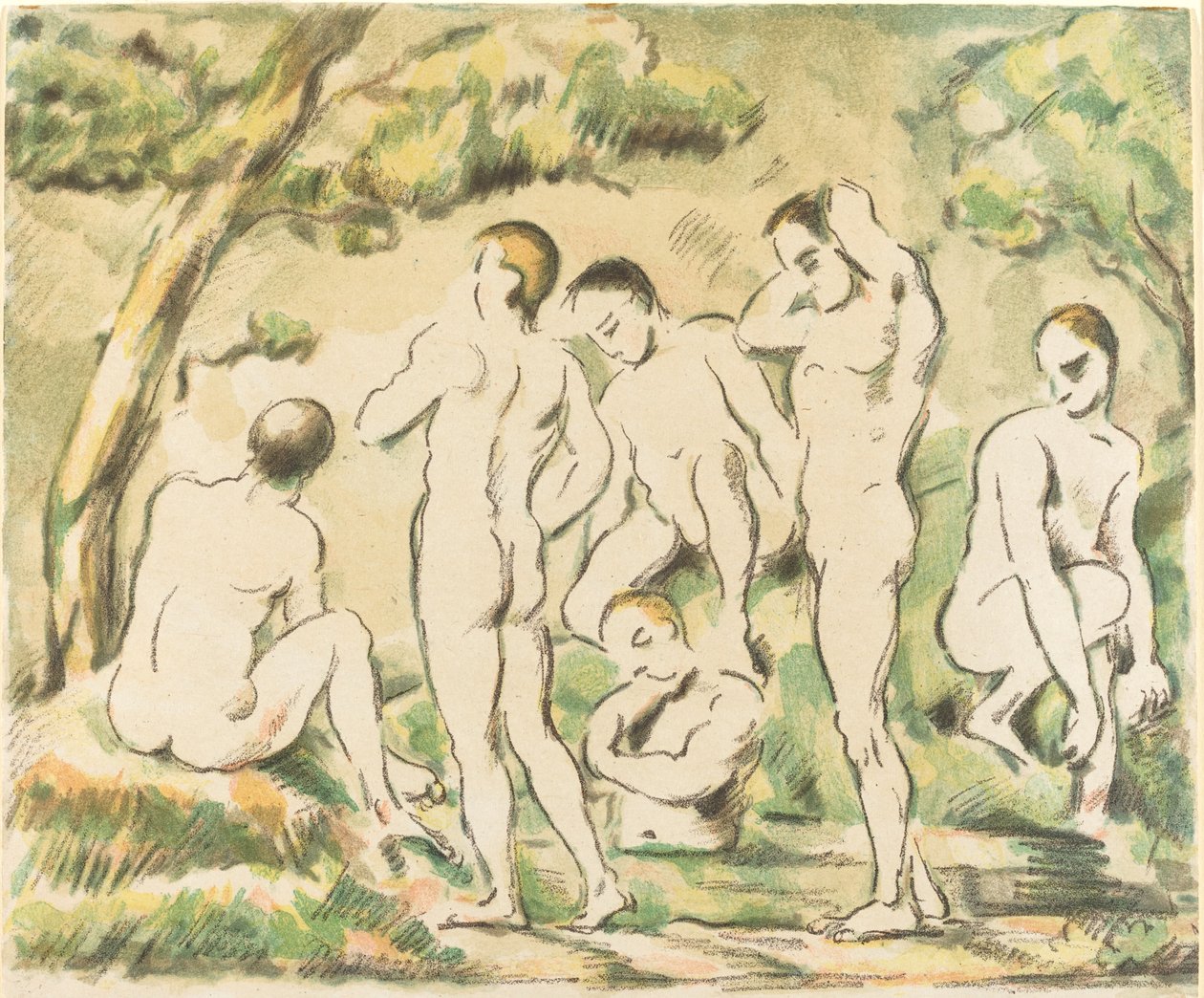 I bagnanti (piccola lastra) da Paul Cézanne