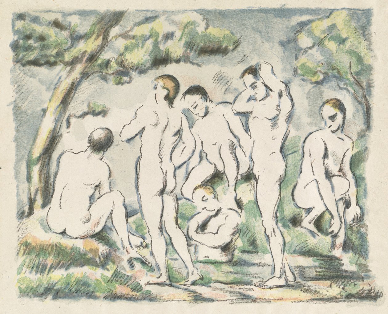 I bagnanti (piccola lastra) da Paul Cézanne