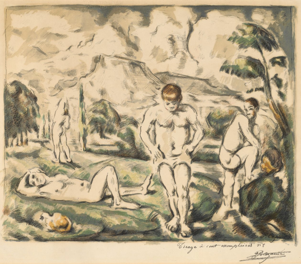 I bagnanti, grande piatto, 1896-1897 da Paul Cézanne