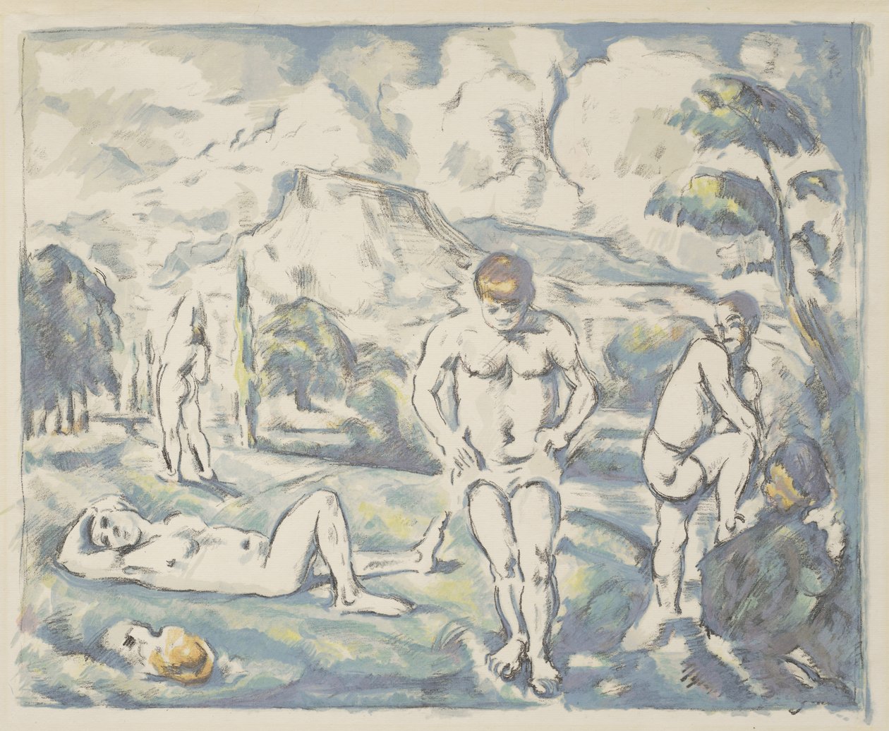I bagnanti: grande lastra, 1898 da Paul Cézanne