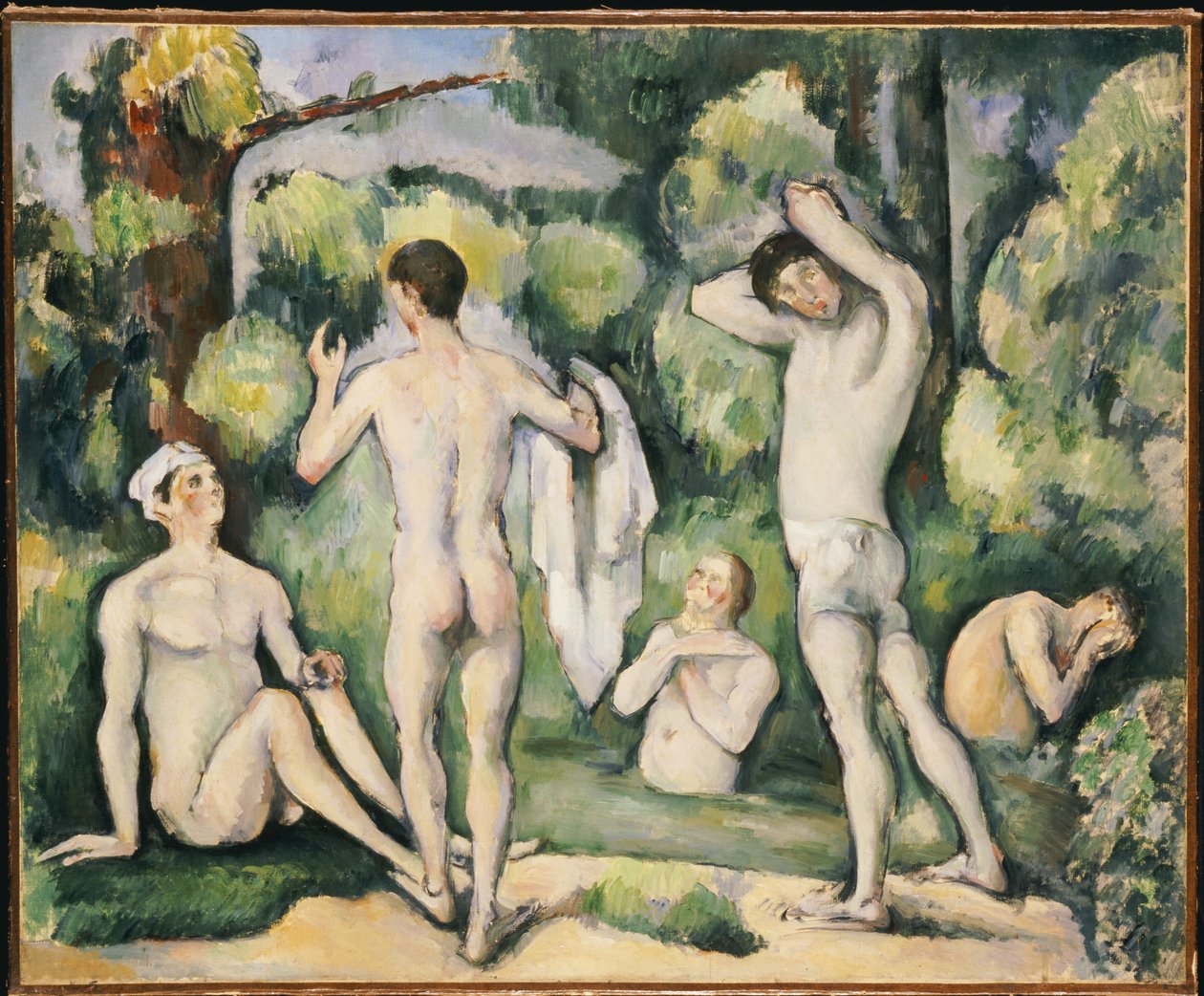 Le cinque bagnanti, c.1880-82 da Paul Cézanne