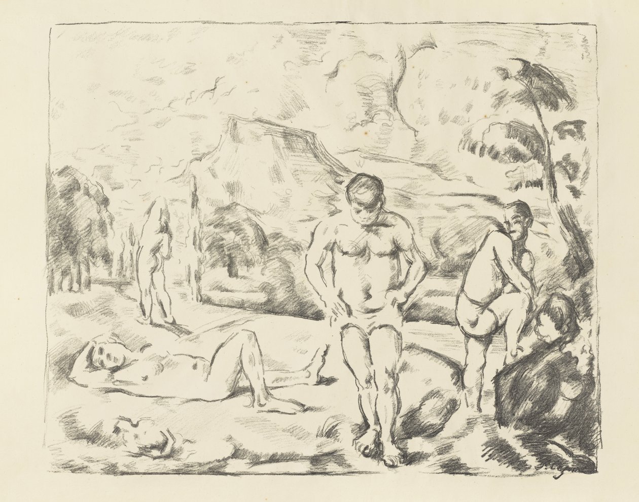 Le grandi bagnanti da Paul Cézanne