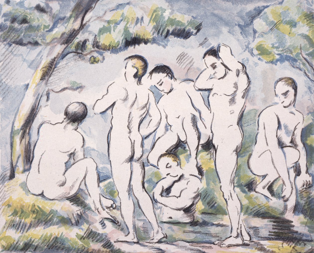 I piccoli bagnanti da Paul Cézanne, Auguste Clot