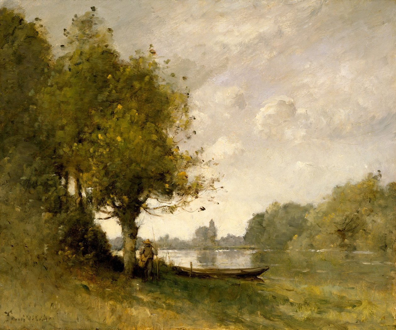 Uno stagno vicino a Nangis, 1880-95 da Paul Desire Trouillebert