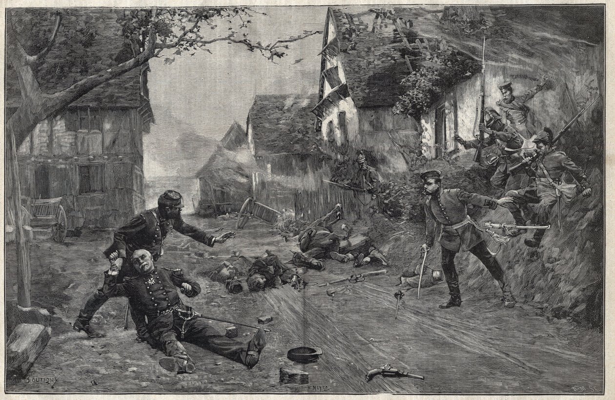 Guerra del 1870-1871 - alla Battaglia di Woerth (o Battaglia di Froeschwiller Woerth), 6 agosto da Paul Émile Boutigny