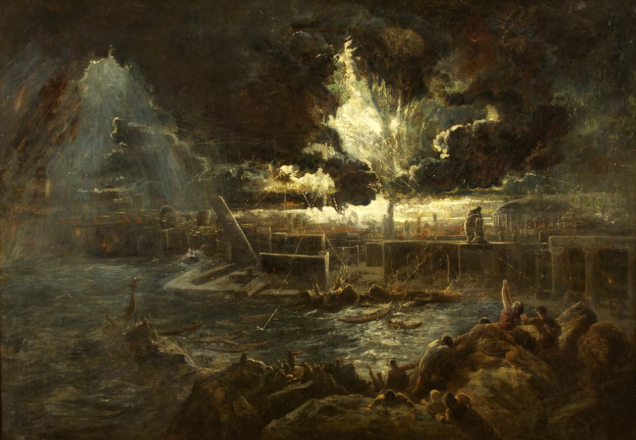 La distruzione di Pompei, c.1835 da Paul Falconer Poole