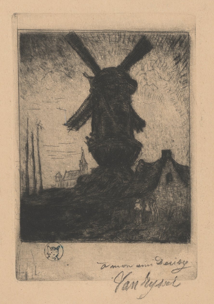 Mulino a vento del nord nella valle della Creuse da Paul Ferdinand Gachet