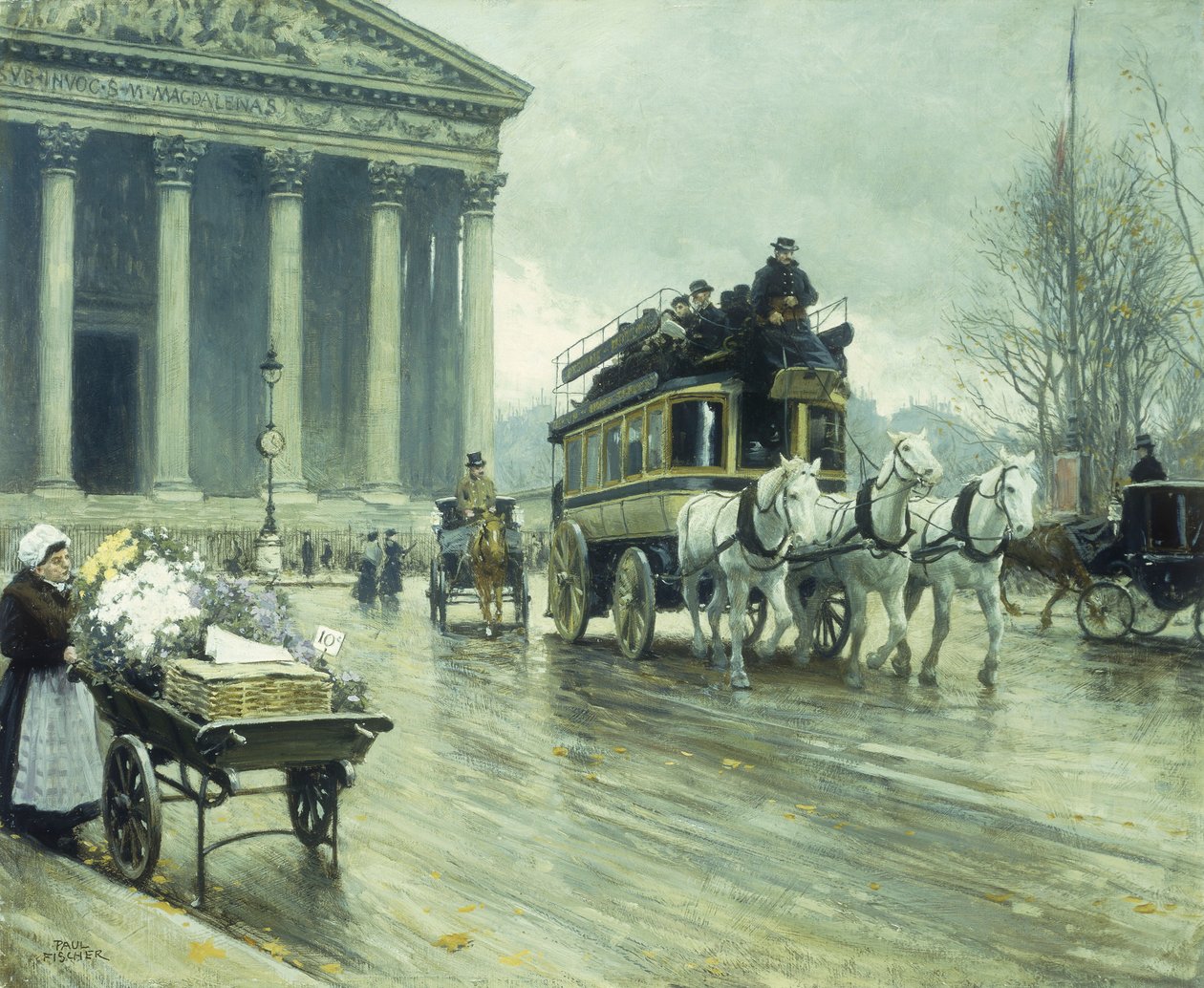 Le Boulevard a la Madeleine, Parigi da Paul Fischer