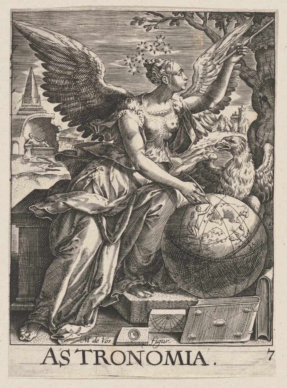Tavola 7: Astronomia, da Le sette arti liberali, ca. 1628-66 da Paul Fürst