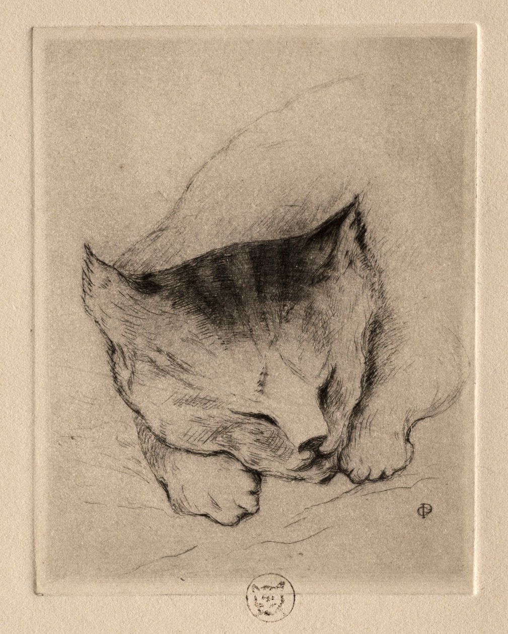 Sei incisioni: Testa di un gattino, 1895 da Paul Gachet